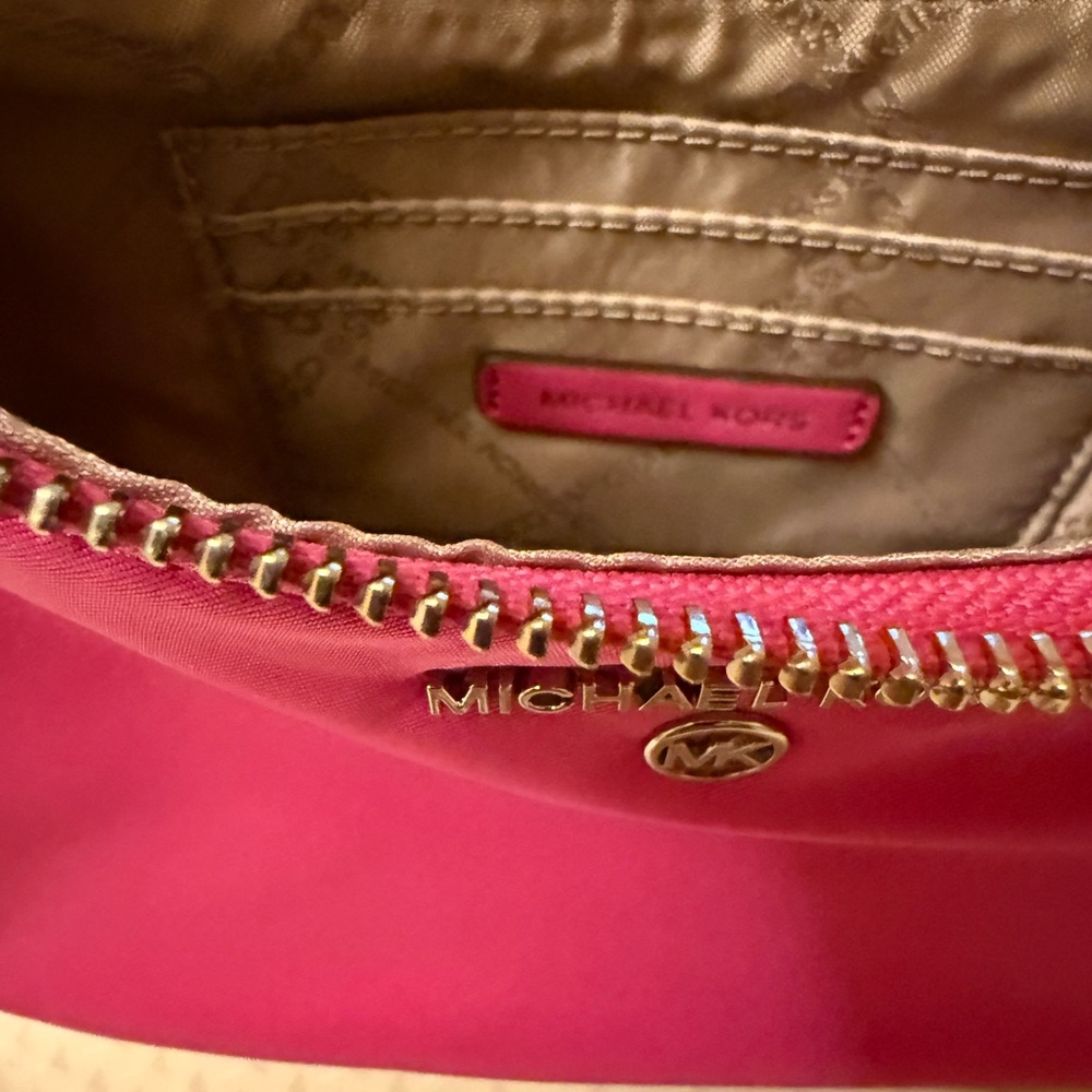 Michael Kors brand new Small Jet Set Nylon Mini Handbag in bright pink. - Picture 6 of 6